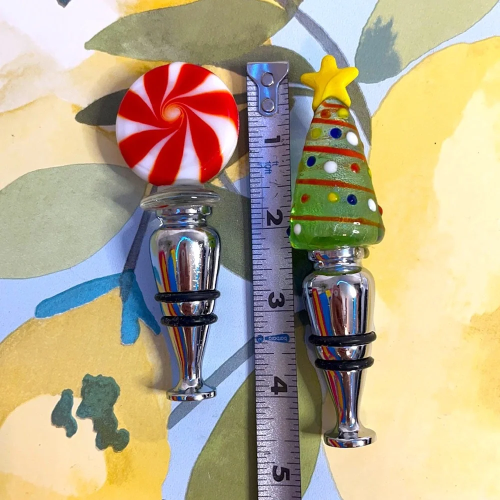 🔥 SALE NIB Holiday Wine Bottle Stoppers